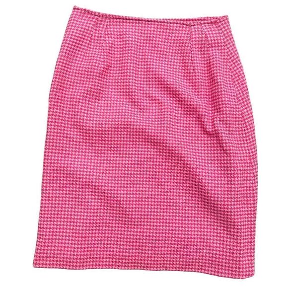 MOSCHINO Pink Wool Vintage Knee-Length Skirt 12 - Picture 3 of 5